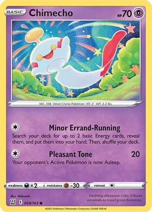 Chimecho (059/163) Reverse Holofoil [Battle Styles] - Common