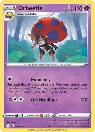 Orbeetle (065/163) Reverse Holofoil [Battle Styles] - Holo Rare