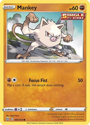 Mankey (066/163) [Battle Styles] - Common
