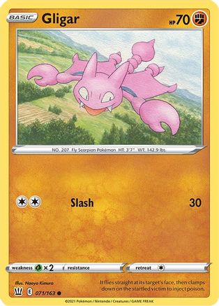 Gligar (071/163) Reverse Holofoil [Battle Styles] - Common