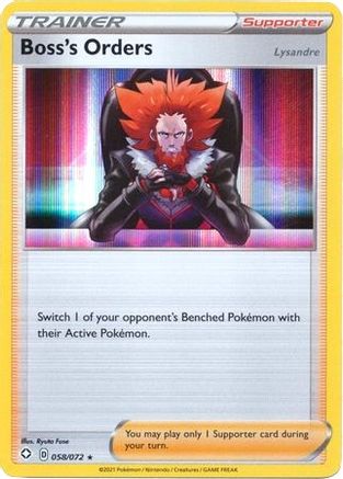 Boss's Orders (058/072) Holofoil [Deck Exclusives] - Holo Rare