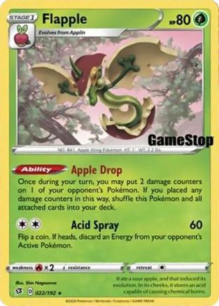 Flapple (Gamestop Exclusive) (022/192) Holofoil [Miscellaneous Cards & Products] - Promo
