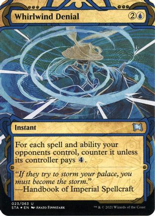 Whirlwind Denial (Foil Etched) (STA-023) - Strixhaven Mystical Archive (Borderless) Foil