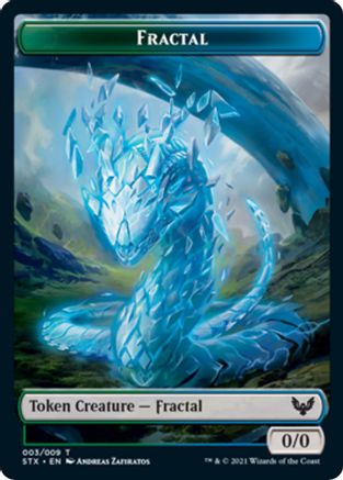 Fractal (3) // Inkling (4) Double-sided Token (STX-3 // 4) - Strixhaven: School of Mages Foil