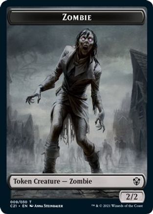 Zombie // Spirit Double-Sided Token (C21-9 // 21) - Commander 2021