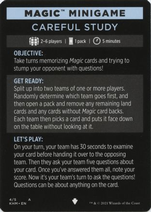 Magic Minigame: Careful Study (KHM-004) - Kaldheim