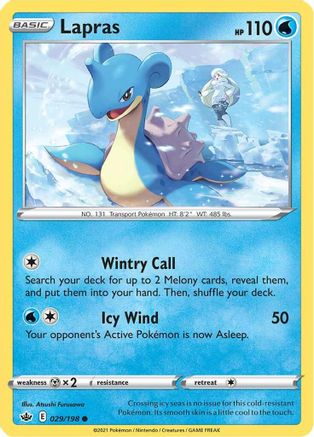 Lapras (029/198) Reverse Holofoil [Chilling Reign] - Common