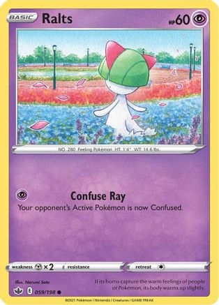 Ralts (059/198) Reverse Holofoil [Chilling Reign] - Common