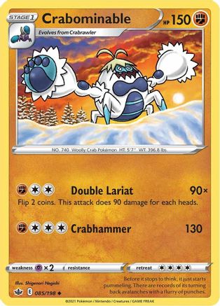 Crabominable (085/198) Reverse Holofoil [Chilling Reign] - Uncommon