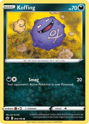 Koffing (094/198) Reverse Holofoil [Chilling Reign] - Common