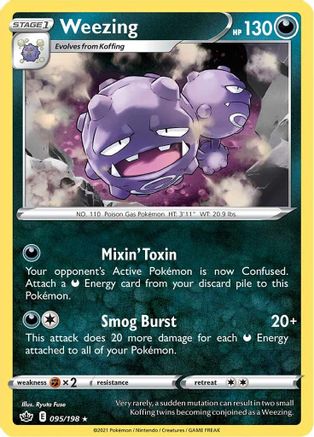 Weezing (095/198) Reverse Holofoil [Chilling Reign] - Rare