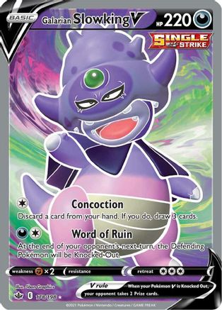 Galarian Slowking V (Full Art) (178/198) Holofoil [Chilling Reign] - Ultra Rare