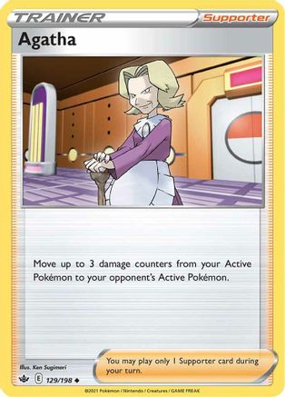 Agatha (129/198) Reverse Holofoil [Chilling Reign] - Uncommon