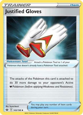 Justified Gloves (143/198) Reverse Holofoil [Chilling Reign] - Uncommon