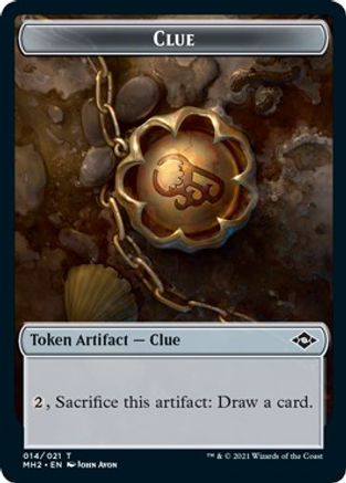 Clue (014) // Beast Double-Sided Token (MH2-14 // 9) - Modern Horizons 2 Foil