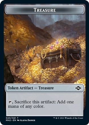 Treasure (020) // Bird Double-Sided Token (MH2-20 // 1) - Modern Horizons 2 Foil