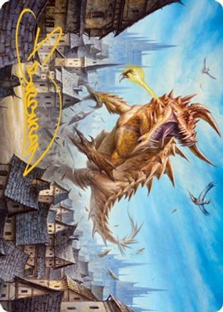 Tarrasque Art Card (Gold-Stamped Signature) (ASAFR-019) - Art Series: Adventures in the Forgotten Realms