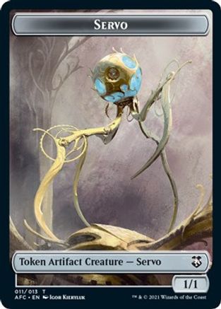 Servo // Treasure Double-Sided Token (AFC-11 // 15) - Commander: Adventures in the Forgotten Realms