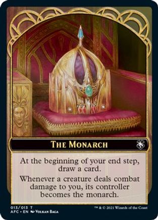 The Monarch // Dragon Spirit Double-Sided Token (AFC-13 // 9) - Commander: Adventures in the Forgotten Realms