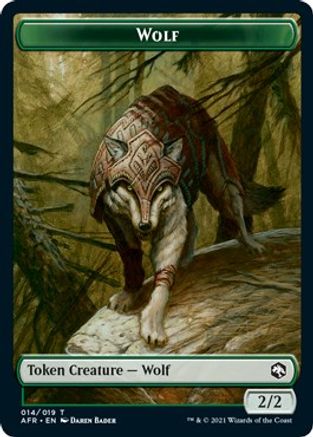 Wolf // Emblem - Mordenkainen Double-Sided Token (AFR-14 // 18) - Adventures in the Forgotten Realms Foil