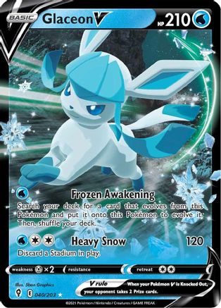 Glaceon V (040/203) Holofoil [Evolving Skies] - Ultra Rare