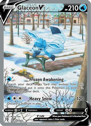 Glaceon V (Alternate Full Art) (175/203) Holofoil [Evolving Skies] - Ultra Rare