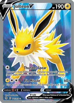 Jolteon V (Full Art) (177/203) Holofoil [Evolving Skies] - Ultra Rare