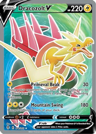 Dracozolt V (Full Art) (178/203) Holofoil [Evolving Skies] - Ultra Rare