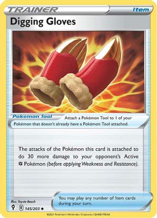 Digging Gloves (145/203) Reverse Holofoil [Evolving Skies] - Uncommon