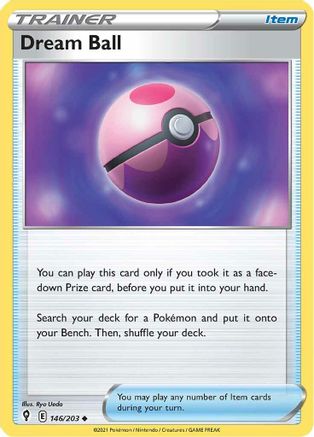 Dream Ball (146/203) Reverse Holofoil [Evolving Skies] - Uncommon
