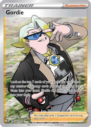 Gordie (Full Art) (201/203) Holofoil [Evolving Skies] - Ultra Rare