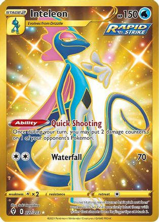 Inteleon (Secret) (227/203) Holofoil [Evolving Skies] - Secret Rare