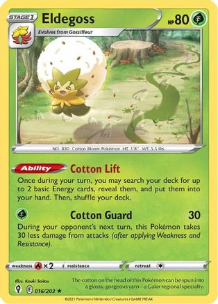 Eldegoss (016/203) Reverse Holofoil [Evolving Skies] - Holo Rare
