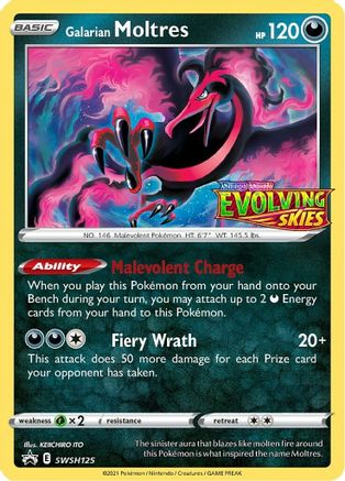 Galarian Moltres (Prerelease) (SWSH125/307) Holofoil [SWSH Sword & Shield Promo Cards] - Promo