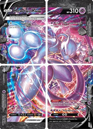 Mewtwo V-UNION [Set of 4] Holofoil [SWSH Sword & Shield Promo Cards] - Promo