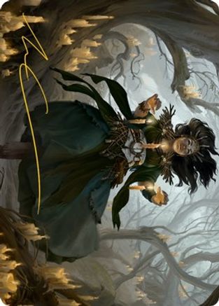Candlegrove Witch Art Card (15/81) (Gold-Stamped Signature) (ASMID-015) - Art Series: Innistrad: Midnight Hunt