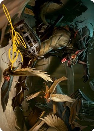 Wing Shredder Art Card (Gold-Stamped Signature) (ASMID-055) - Art Series: Innistrad: Midnight Hunt