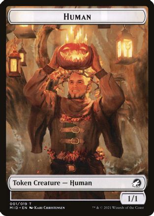 Human // Insect Double-Sided Token (MID-1 // 9) - Innistrad: Midnight Hunt Foil