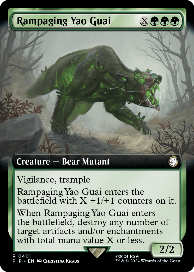 Rampaging Yao Guai (Extended Art) (PIP-401) - Fallout: (Extended Art) Foil