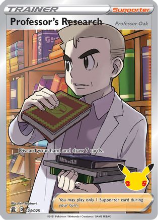 Professor's Research [Professor Oak] (Full Art) (024/25) Holofoil [Celebrations] - Ultra Rare