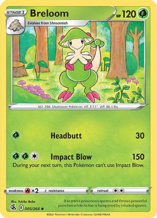Breloom (005/264) Reverse Holofoil [Fusion Strike] - Uncommon