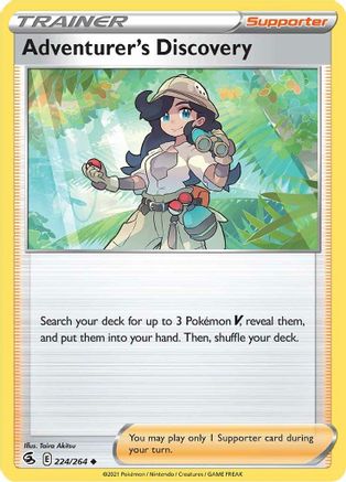 Adventurer's Discovery (224/264) Reverse Holofoil [Fusion Strike] - Uncommon