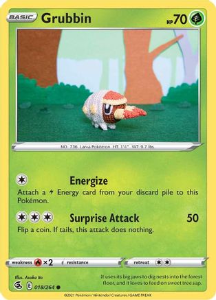 Grubbin (018/264) Reverse Holofoil [Fusion Strike] - Common