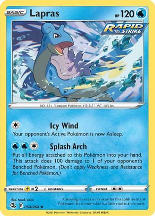 Lapras (054/264) Reverse Holofoil [Fusion Strike] - Uncommon