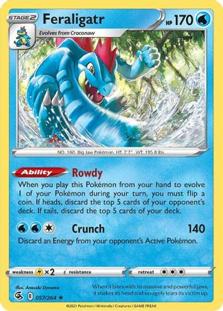 Feraligatr (057/264) Reverse Holofoil [Fusion Strike] - Holo Rare