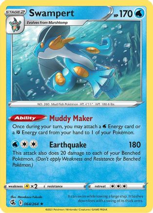 Swampert (064/264) Holofoil [Fusion Strike] - Holo Rare