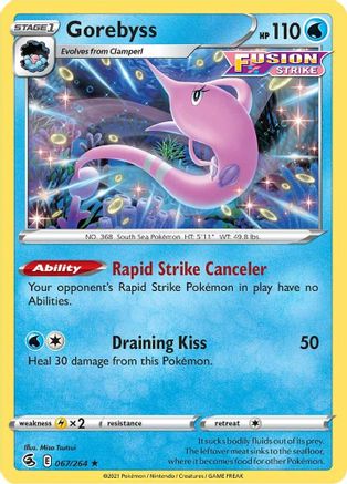 Gorebyss (067/264) Reverse Holofoil [Fusion Strike] - Rare