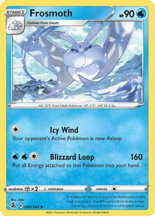 Frosmoth (085/264) Reverse Holofoil [Fusion Strike] - Uncommon