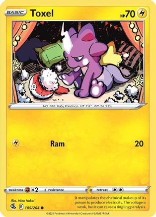 Toxel (105/264) Reverse Holofoil [Fusion Strike] - Common