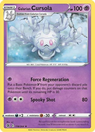 Galarian Cursola (118/264) [Fusion Strike] - Rare